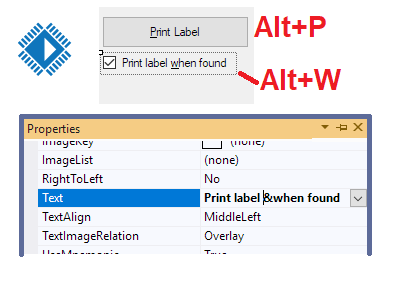 C# Winforms Shortcuts Hotkeys
